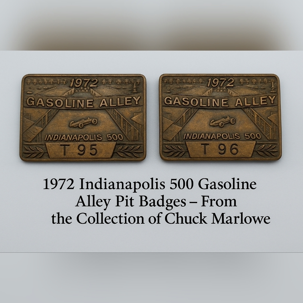 1972 Indianapolis 500 Gasoline Alley Pit Badges - Picture 1 of 4